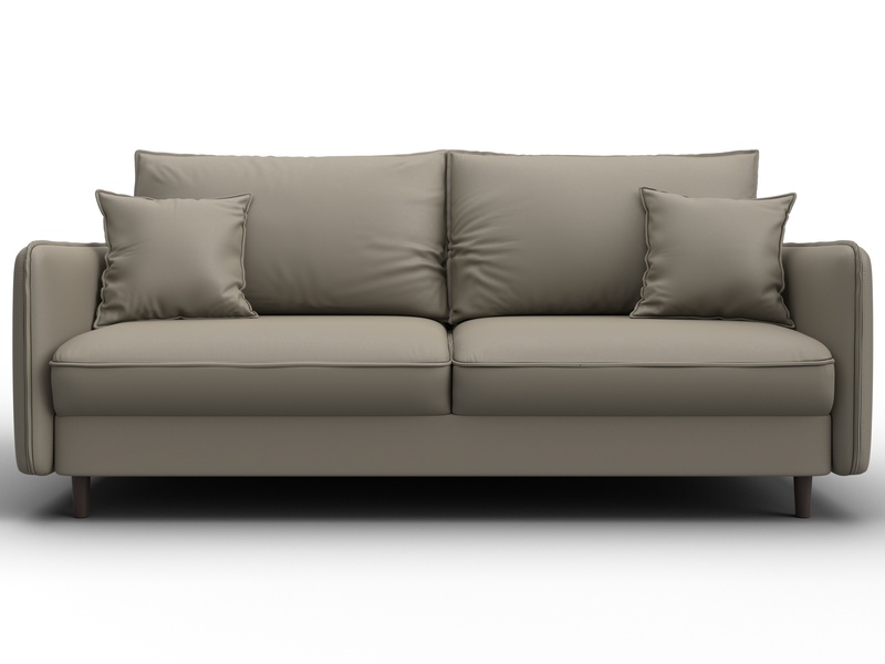 Диван прямой Лига-064 НПБ, Экокожа, GRIFON 04 бежевый