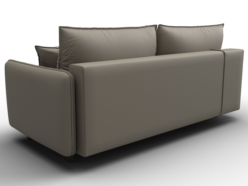 Диван прямой Лига-064 НПБ, Экокожа, GRIFON 04 бежевый