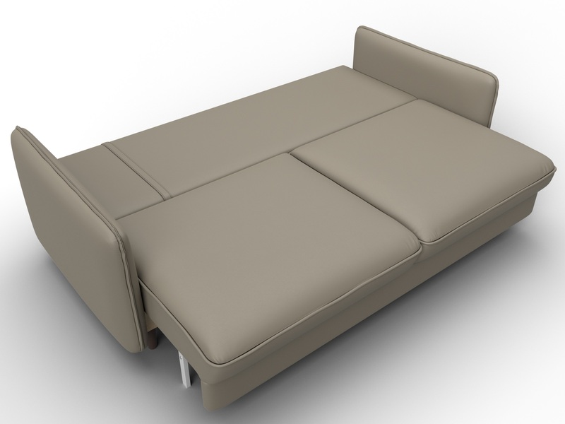 Диван прямой Лига-064 НПБ, Экокожа, GRIFON 04 бежевый