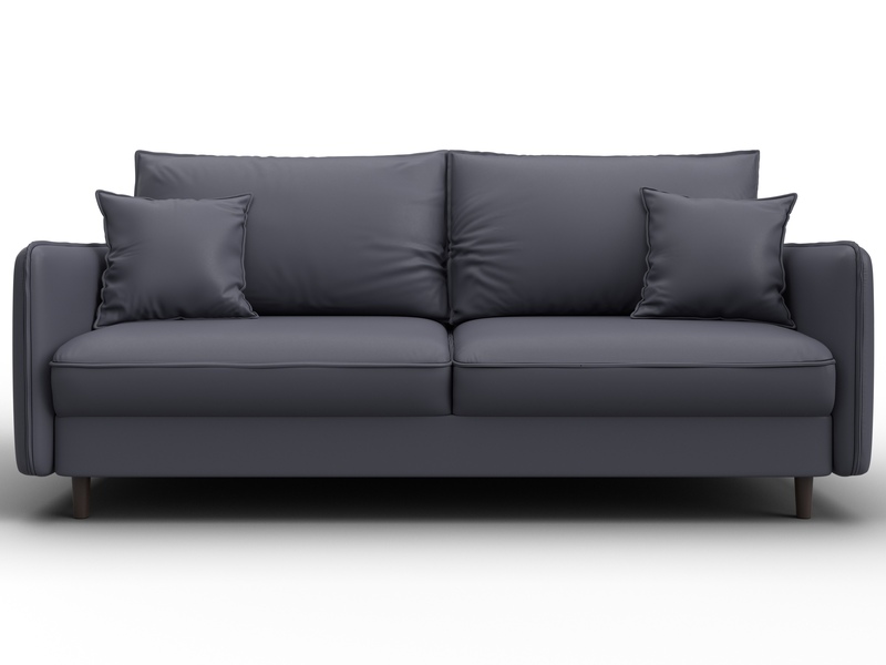 Диван прямой Лига-064 НПБ, Экокожа, GRIFON 15 серый