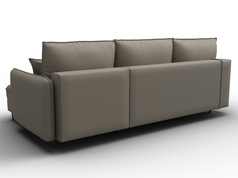 Диван угловой Лига-064 НПБ угол универсальный, Экокожа, GRIFON 04 бежевый