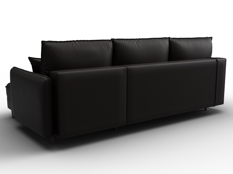 Диван угловой Лига-064 НПБ угол универсальный, Экокожа, GRIFON 12 коричневый