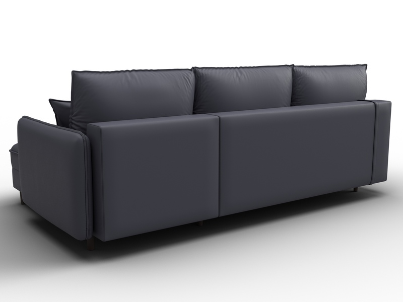 Диван угловой Лига-064 НПБ угол универсальный, Экокожа, GRIFON 15 серый