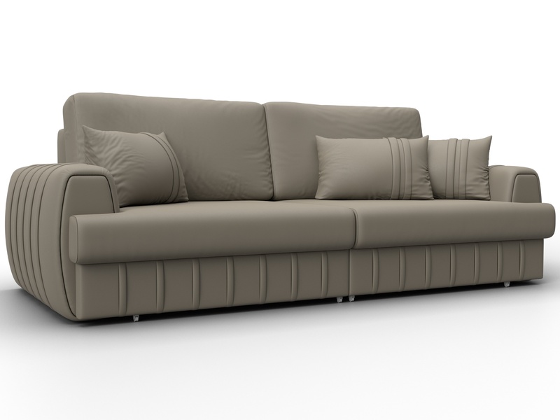 Диван прямой Лига-057 НПБ, Экокожа, GRIFON 04 бежевый