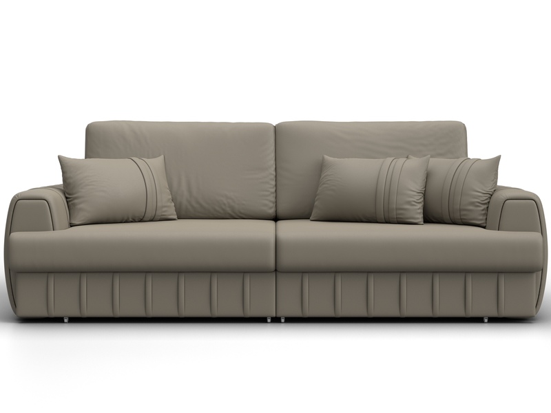 Диван прямой Лига-057 НПБ, Экокожа, GRIFON 04 бежевый