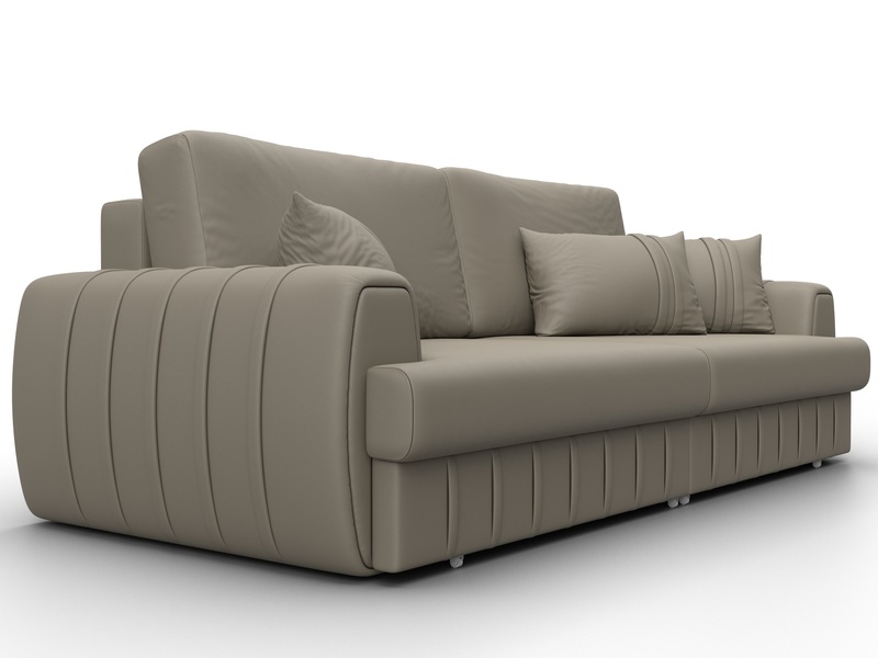 Диван прямой Лига-057 НПБ, Экокожа, GRIFON 04 бежевый