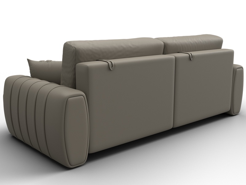 Диван прямой Лига-057 НПБ, Экокожа, GRIFON 04 бежевый