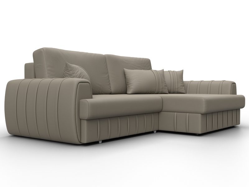 Диван угловой Лига-057 НПБ угол правый, Экокожа, GRIFON 04 бежевый