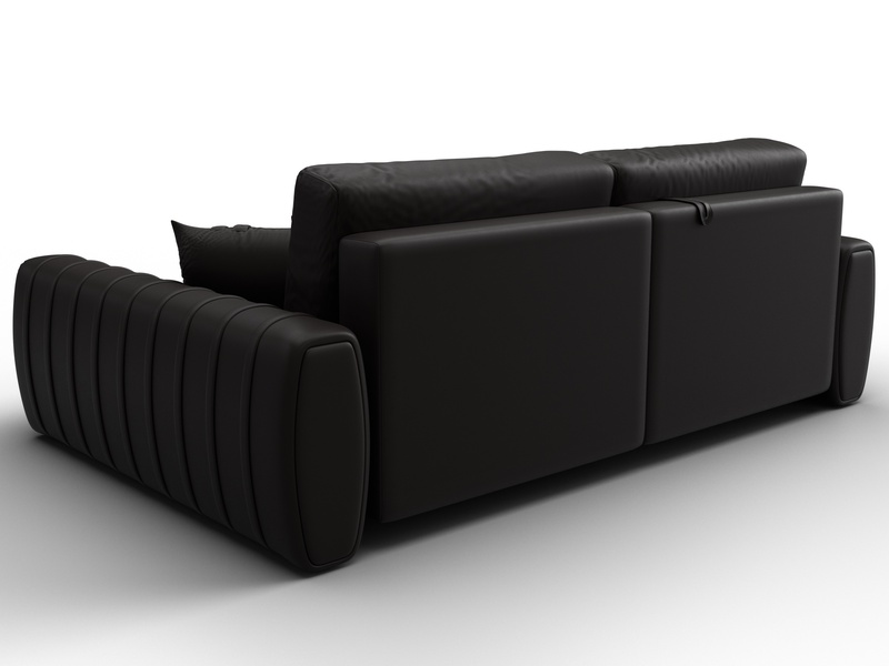 Диван угловой Лига-057 НПБ угол правый, Экокожа, GRIFON 12 коричневый