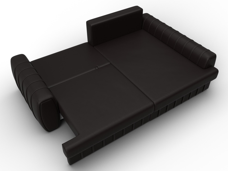 Диван угловой Лига-057 НПБ угол правый, Экокожа, GRIFON 12 коричневый