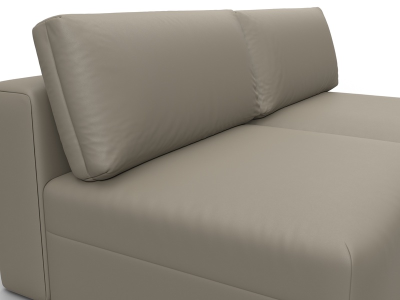 Диван прямой модульный Лига-060 НПБ, Экокожа, GRIFON 04 бежевый