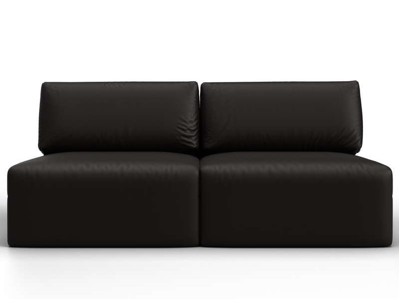 Диван прямой модульный Лига-060 НПБ, Экокожа, GRIFON 12 коричневый