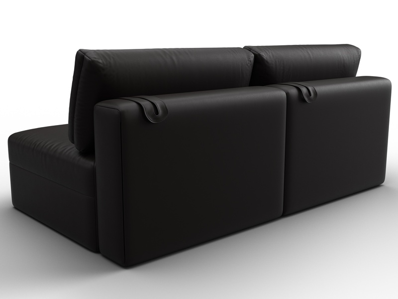 Диван прямой модульный Лига-060 НПБ, Экокожа, GRIFON 12 коричневый