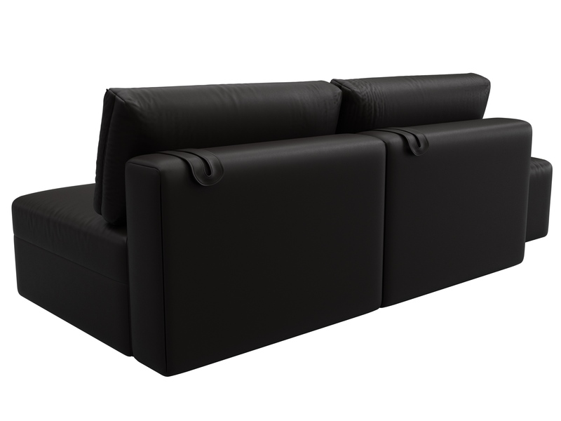 Диван прямой модульный с пуфом Лига-060 НПБ, Экокожа, GRIFON 12 коричневый