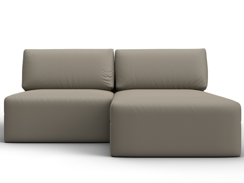 Диван угловой модульный Лига-060 НПБ угол универсальный, Экокожа, GRIFON 04 бежевый