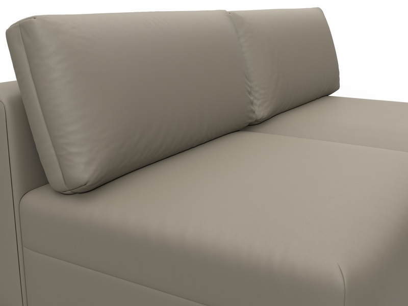 Диван угловой модульный Лига-060 НПБ угол универсальный, Экокожа, GRIFON 04 бежевый