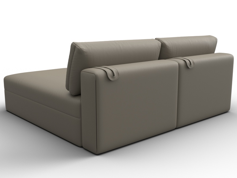 Диван угловой модульный Лига-060 НПБ угол универсальный, Экокожа, GRIFON 04 бежевый