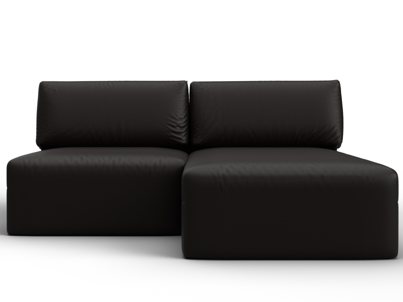 Диван угловой модульный Лига-060 НПБ угол универсальный, Экокожа, GRIFON 12 коричневый