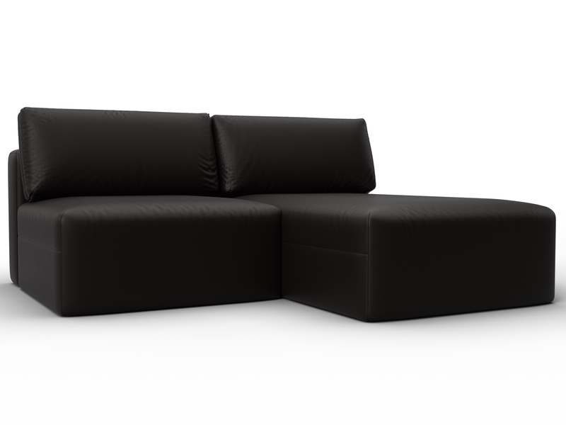 Диван угловой модульный Лига-060 НПБ угол универсальный, Экокожа, GRIFON 12 коричневый