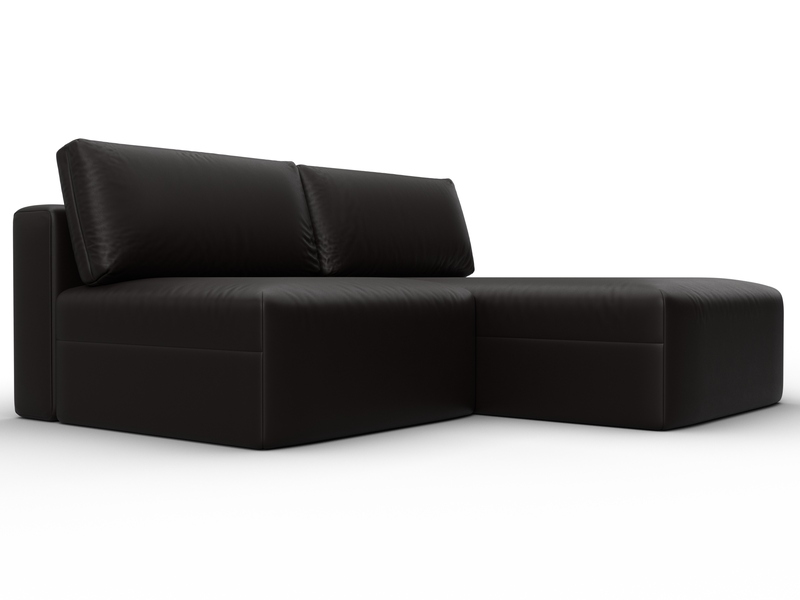 Диван угловой модульный Лига-060 НПБ угол универсальный, Экокожа, GRIFON 12 коричневый