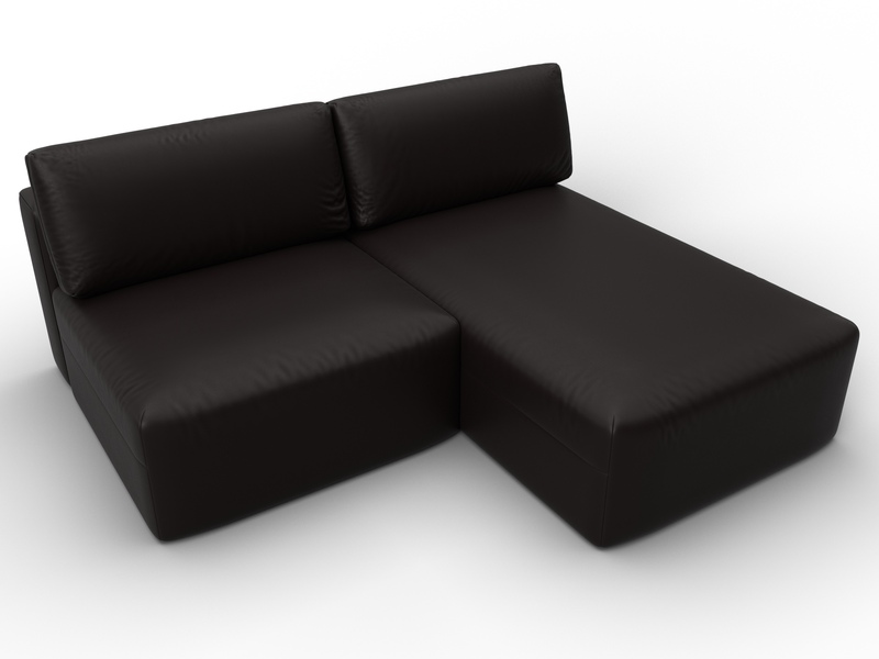 Диван угловой модульный Лига-060 НПБ угол универсальный, Экокожа, GRIFON 12 коричневый