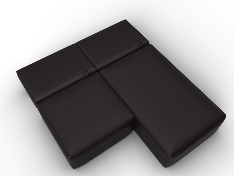 Диван угловой модульный Лига-060 НПБ угол универсальный, Экокожа, GRIFON 12 коричневый