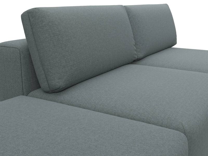 Диван угловой модульный с пуфом Лига-060 НПБ угол универсальный, Экокожа, GRIFON 15 серый