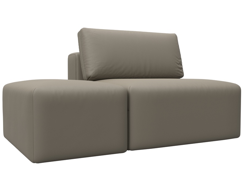 Модули диван и пуф Лига-060 НПБ, Экокожа, GRIFON 04 бежевый