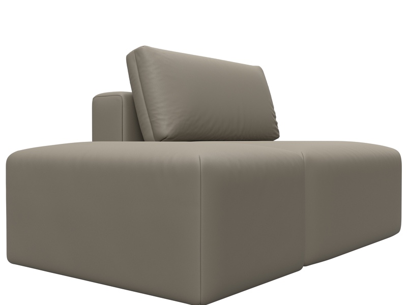 Модули диван и пуф Лига-060 НПБ, Экокожа, GRIFON 04 бежевый