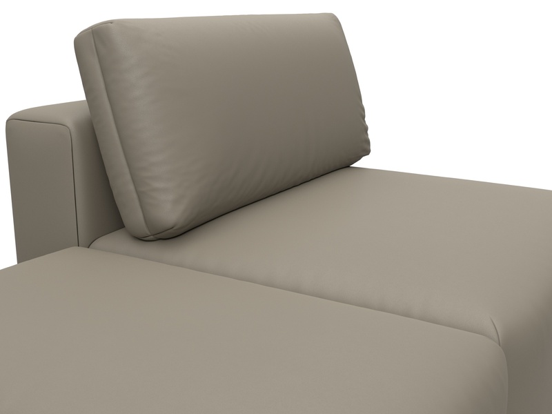 Модули диван и пуф Лига-060 НПБ, Экокожа, GRIFON 04 бежевый