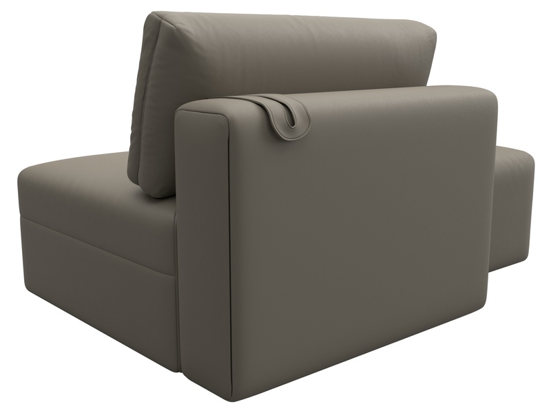 Модули диван и пуф Лига-060 НПБ, Экокожа, GRIFON 04 бежевый