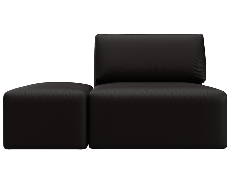 Модули диван и пуф Лига-060 НПБ, Экокожа, GRIFON 12 коричневый