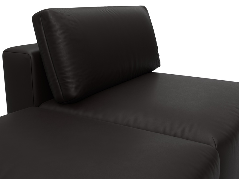 Модули диван и пуф Лига-060 НПБ, Экокожа, GRIFON 12 коричневый