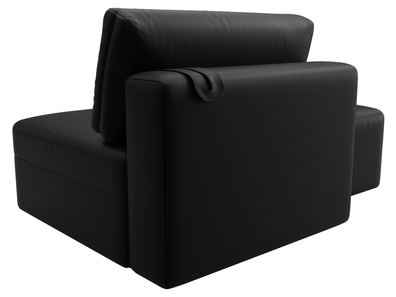 Модули диван и пуф Лига-060 НПБ, Экокожа, GRIFON 18 черный