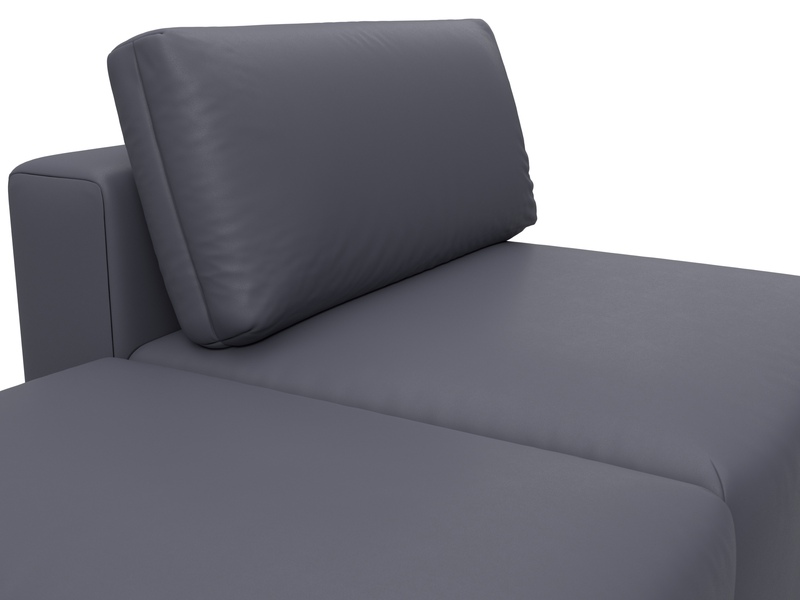 Модули диван и пуф Лига-060 НПБ, Экокожа, GRIFON 15 серый