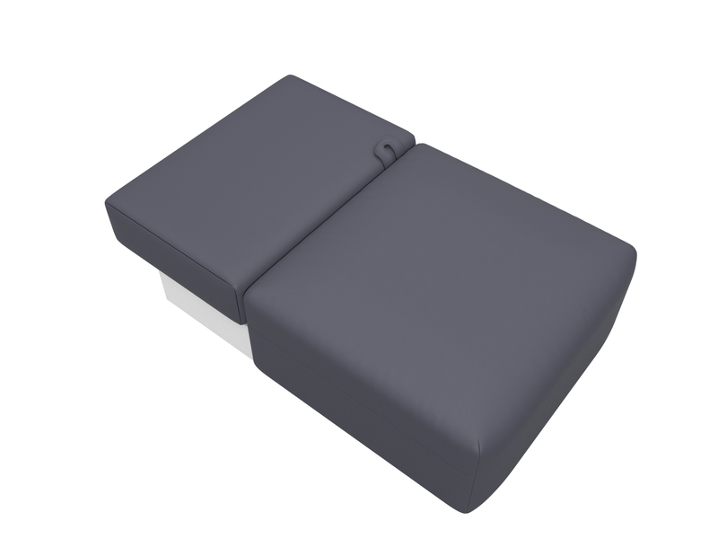 Модуль диван Лига-060 НПБ, Экокожа, GRIFON 15 серый