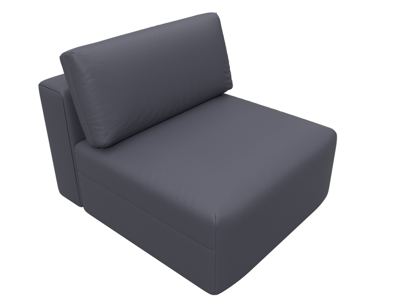 Модуль диван Лига-060 НПБ, Экокожа, GRIFON 15 серый