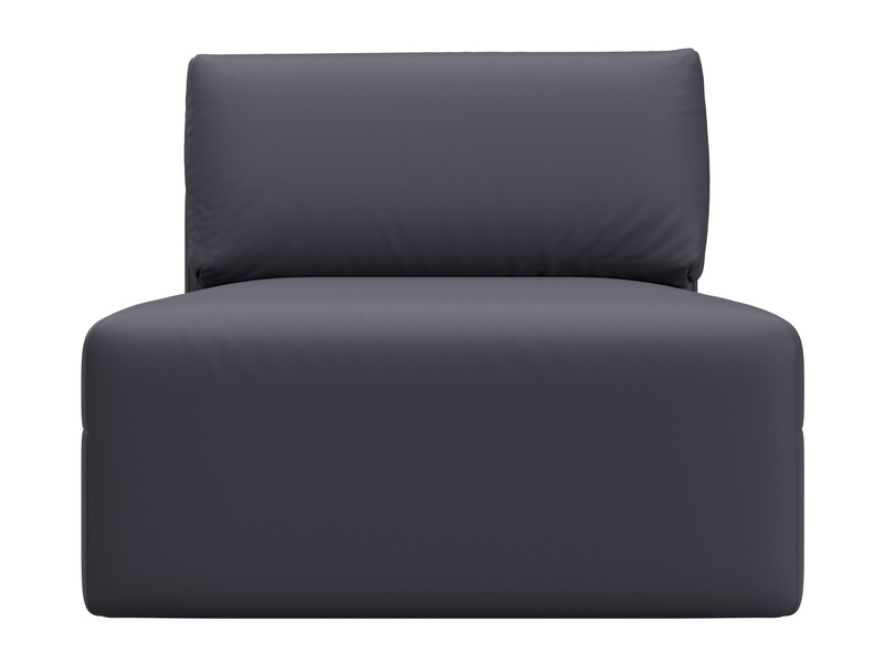 Модуль канапе Лига-060 НПБ, Экокожа, GRIFON 15 серый