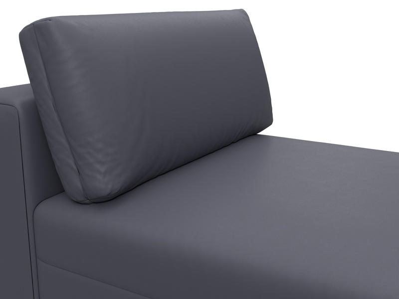 Модуль канапе Лига-060 НПБ, Экокожа, GRIFON 15 серый