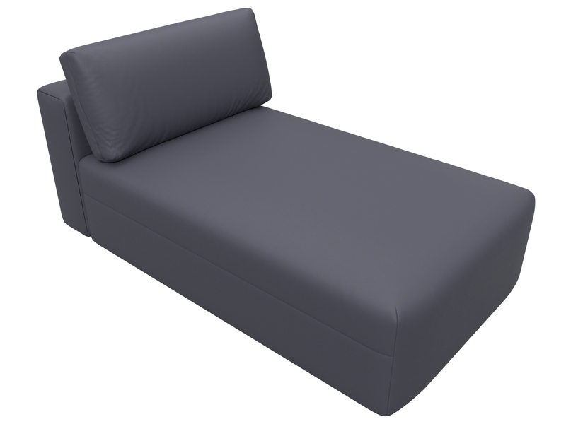 Модуль канапе Лига-060 НПБ, Экокожа, GRIFON 15 серый