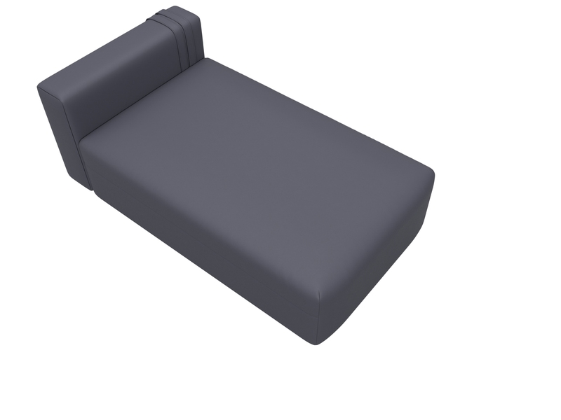 Модуль канапе Лига-060 НПБ, Экокожа, GRIFON 15 серый