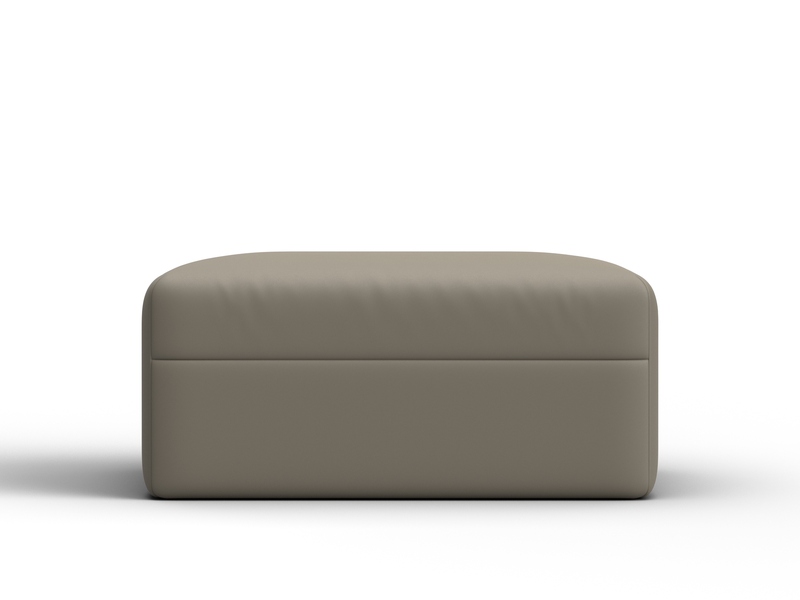 Модуль пуф Лига-060 НПБ, Экокожа, GRIFON 04 бежевый