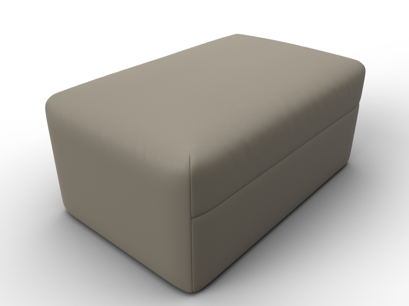 Модуль пуф Лига-060 НПБ, Экокожа, GRIFON 04 бежевый