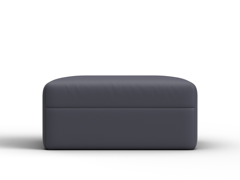 Модуль пуф Лига-060 НПБ, Экокожа, GRIFON 15 серый