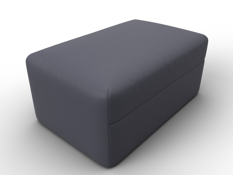 Модуль пуф Лига-060 НПБ, Экокожа, GRIFON 15 серый