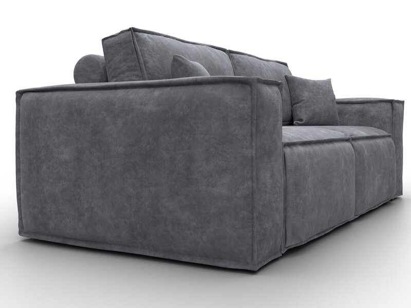 Диван прямой Лига-081 НПБ, Велюр, BRUT 16 темно-серый