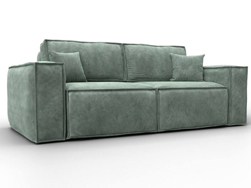 Диван прямой Лига-081 НПБ, Велюр, BRUT 08 зеленый