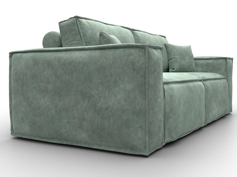 Диван прямой Лига-081 НПБ, Велюр, BRUT 08 зеленый