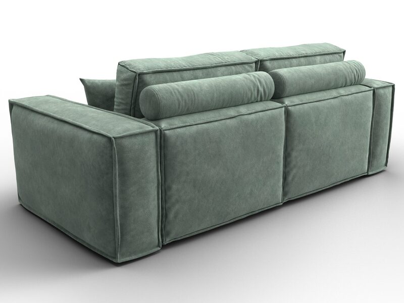 Диван прямой Лига-081 НПБ, Велюр, BRUT 08 зеленый