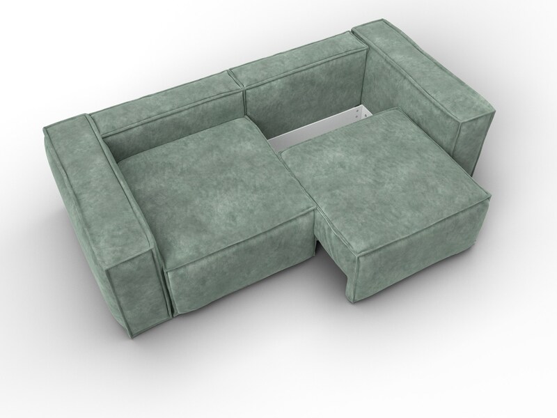 Диван прямой Лига-081 НПБ, Велюр, BRUT 08 зеленый